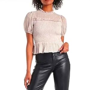 Polka Dot Ruffle Blouse